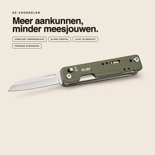 Kurf Multi met uitgeklapt mes en slank profiel